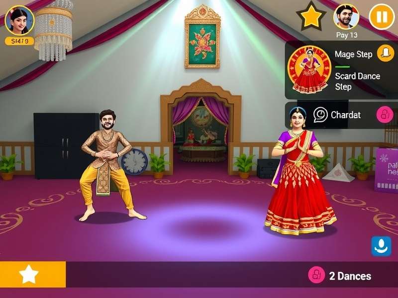 Gujarati Garba Glory dance step tutorial interface